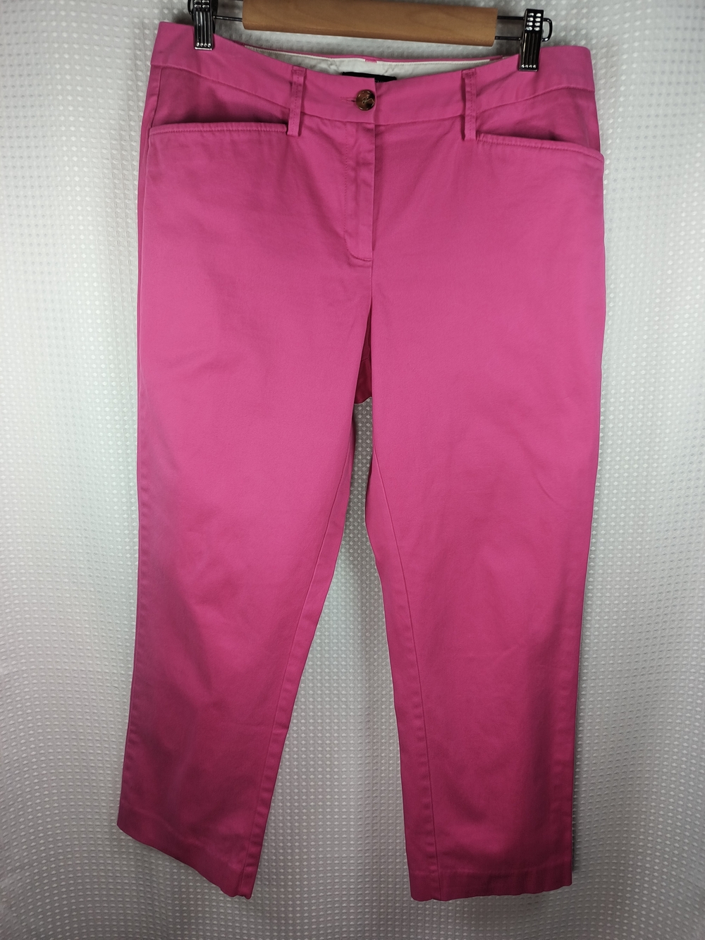 Lands' End Barbie Core Pink Cropped Straight Leg Pants Women Size 8/25 inseam